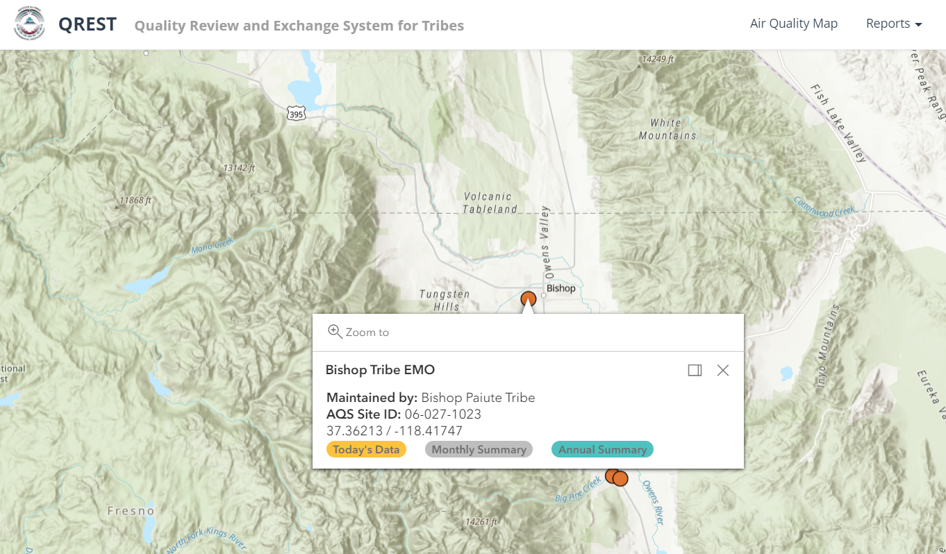 screenshot link to data display